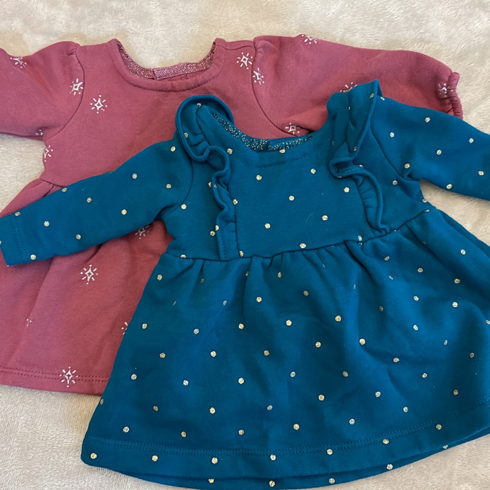Set of Carter’s Sweater Dresses ~ Newborn